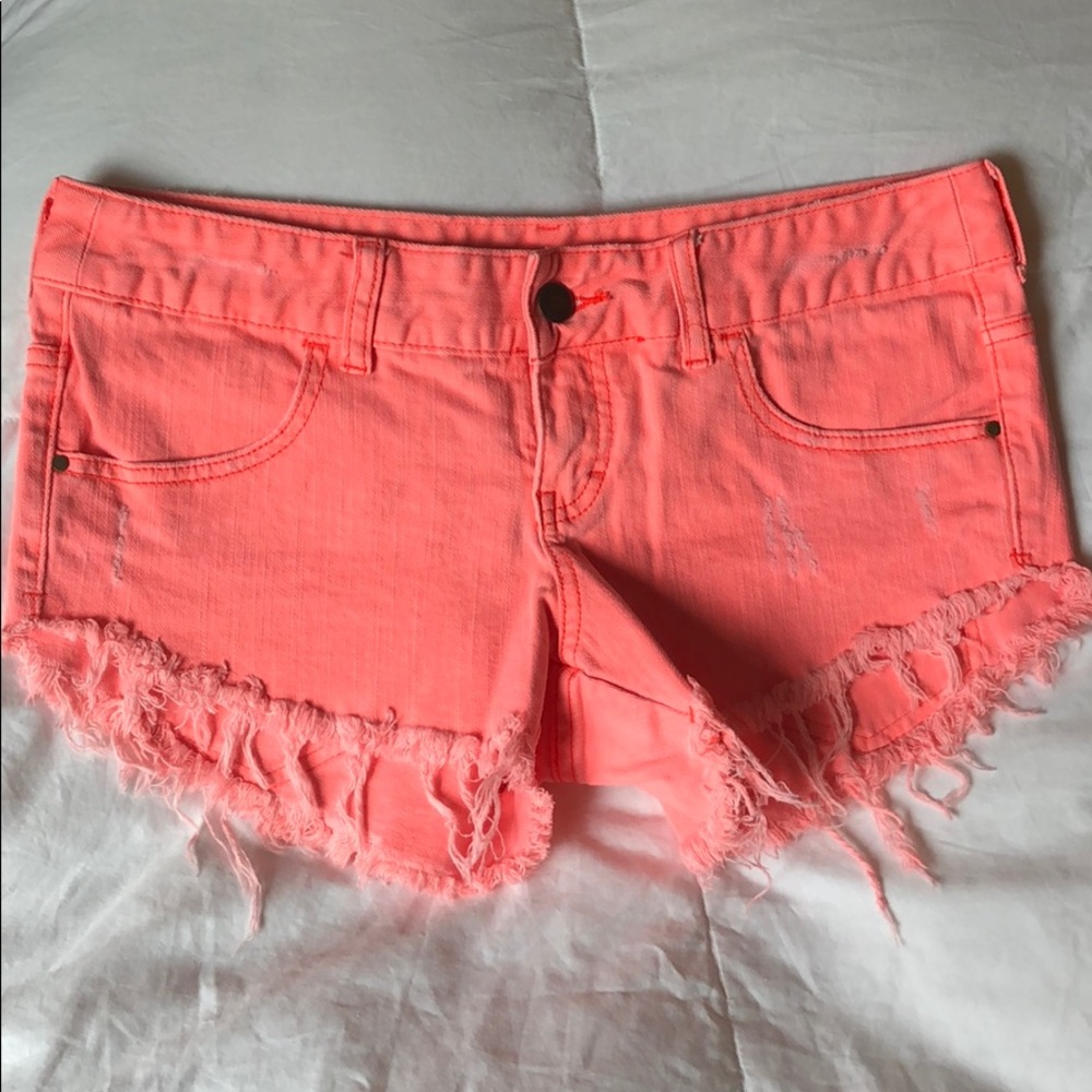 Billabong Neon Pink Jean Shorts